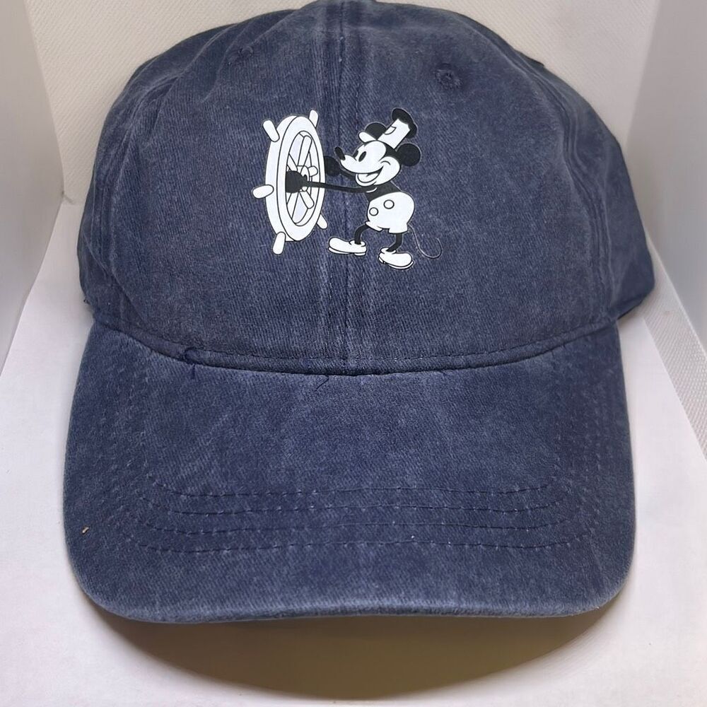 Steamboat Willie Mickey Mouse Hat – Vintage Look Washed Adjustable Baseball Cap